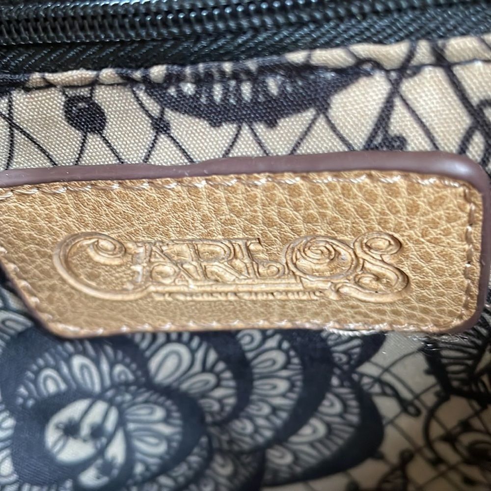 CARLOS‎ BY CARLOS SANTANA VEGAN LEATHER HOBO BAG WITH TASSEL - Picture 9 of 9